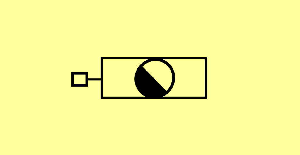 Simbologia elétrica utilizada para representar o ponto de circuito vigia no teto de sistema tubular de emergência no projeto elétrico