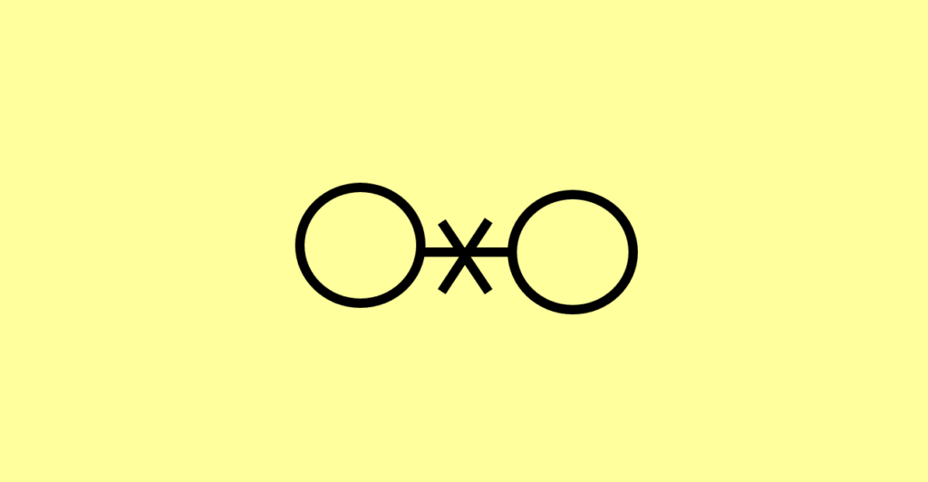 Simbologia elétrica utilizada para representar o poste com duas luminárias para iluminação externa no projeto elétrico