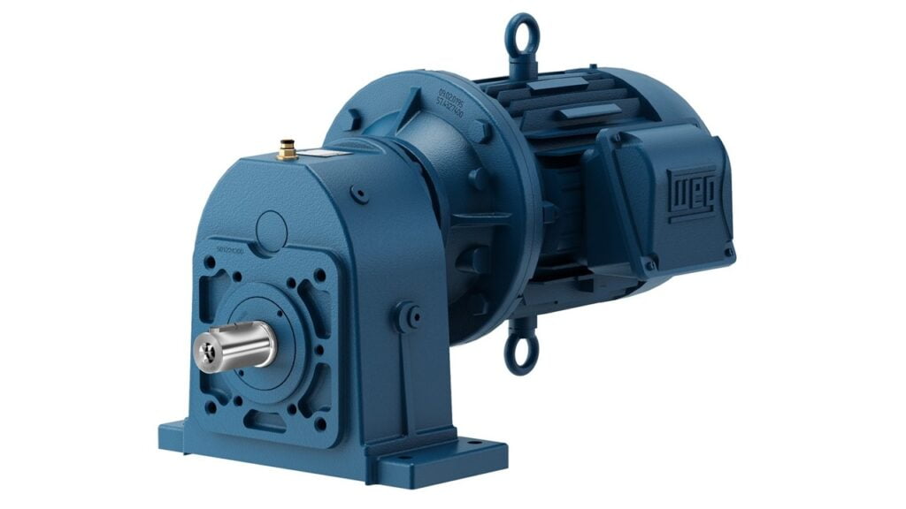 Motoredutores da linha GA da WEG.