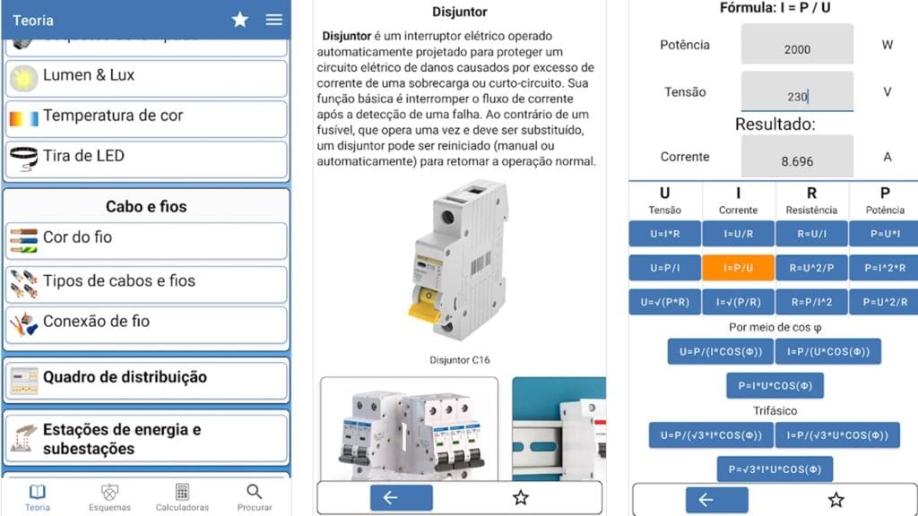 Aplicativo Manual do Eletricista é um dos tipos de aplicativos para eletricistas