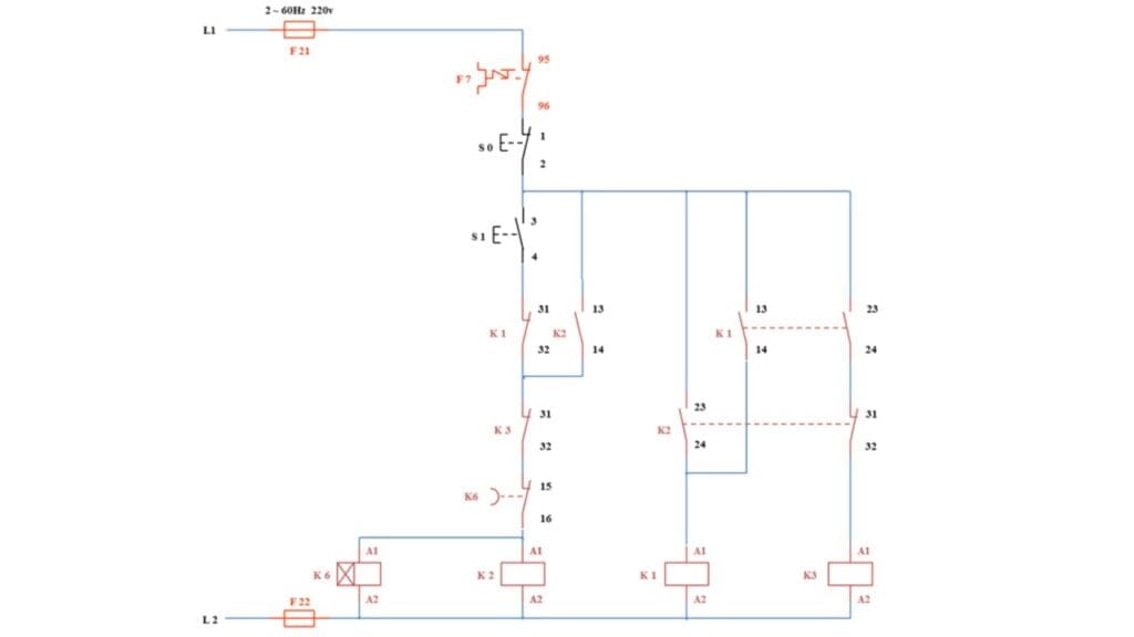 Diagrama de comando do tipo de partida estrela triângulo