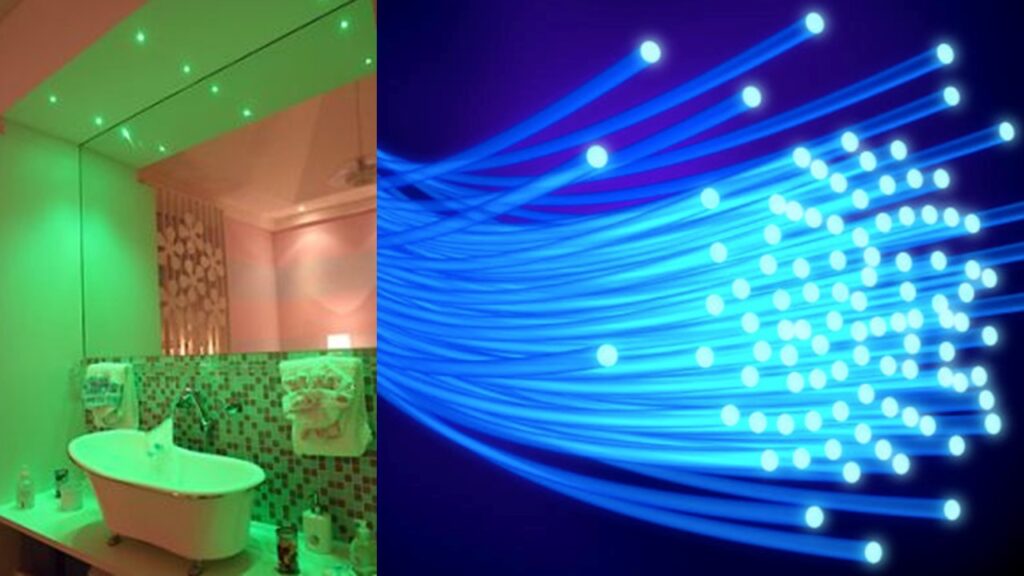 Tipos de lâmpadas residenciais de fibra ótica