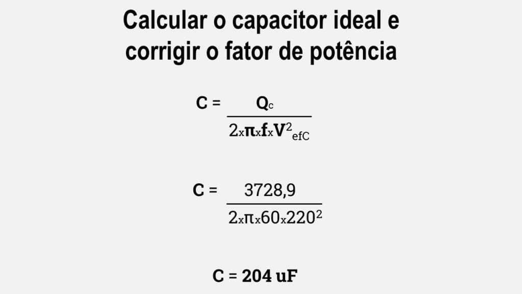 Como calcular capacitor e corrigir fator de potência