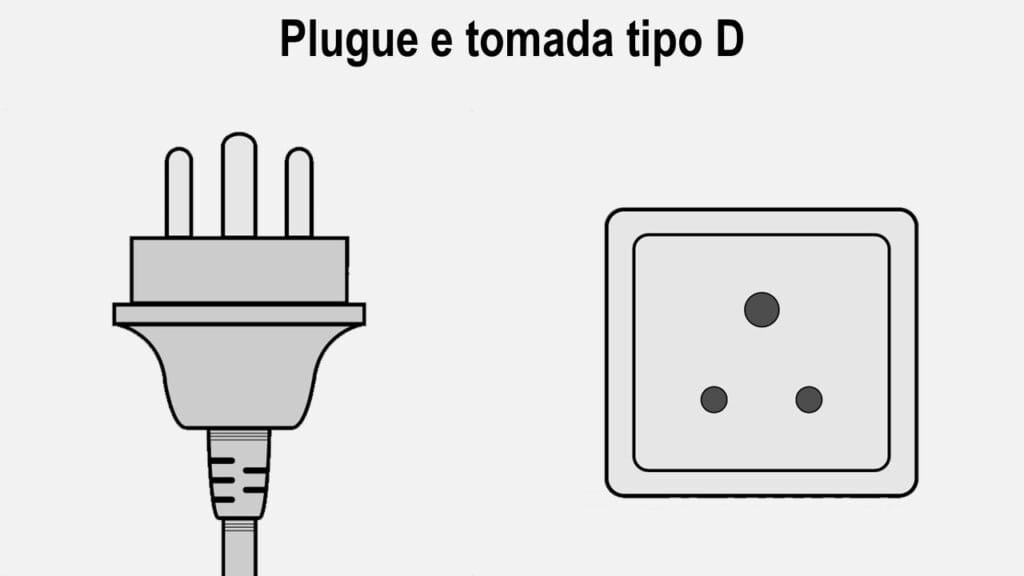 Exemplo do plugue e tomada tipo D