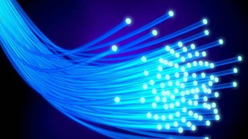 Exemplo de iluminação com fibra ótica