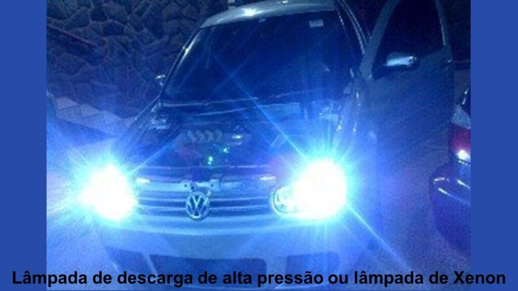 Lâmpadas de descarga de alta pressão usada em um veículo