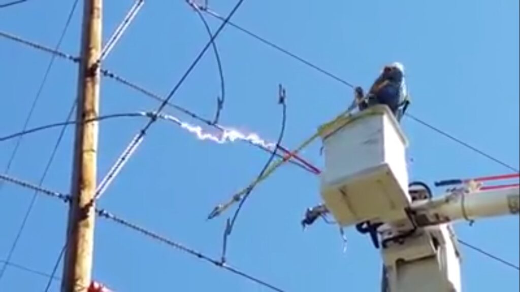 O que é um arco elétrico na rede de alta tensão