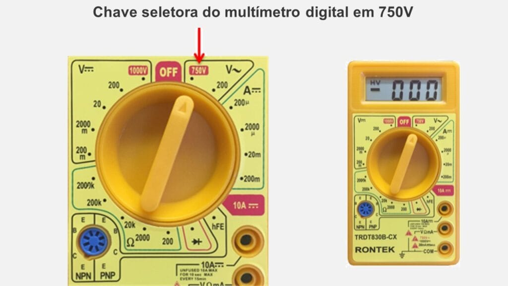 Como funciona o multímetro digital com chave seletora na prática