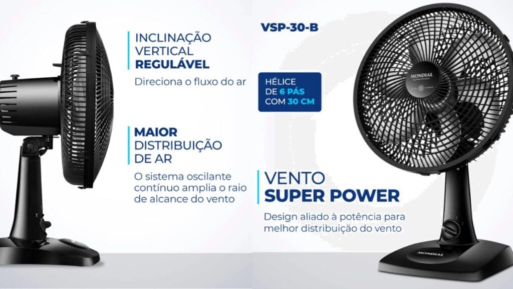 Quanto de energia gasta um ventilador ligado a noite toda da Mondial